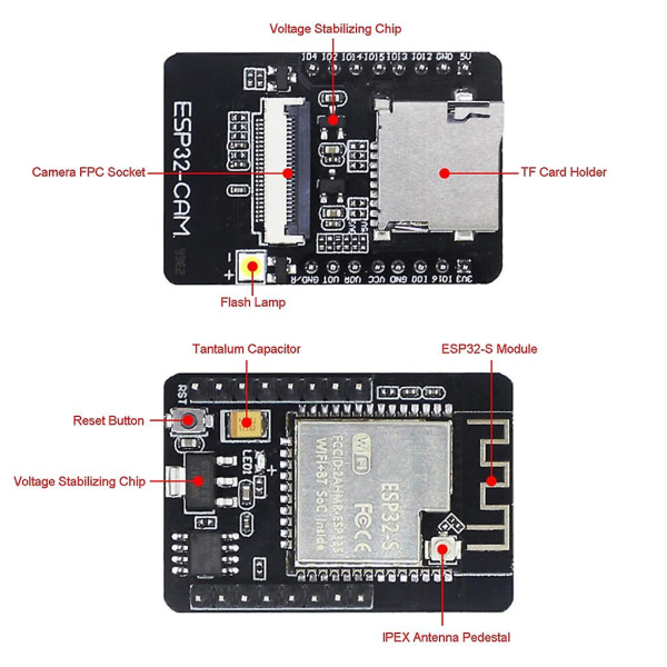 Esp32-cam Wifi-moduuli Esp32 Sarjallinen Wifiin Esp32-cam Kehityskortti