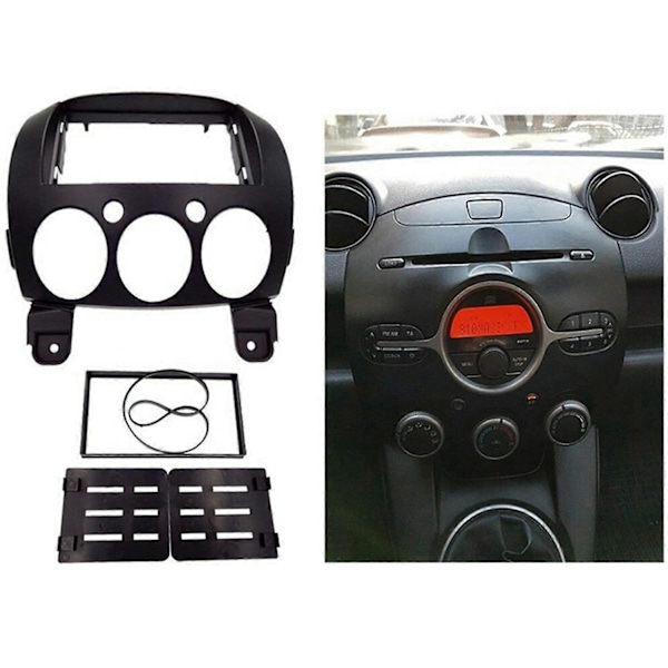 DVD Ramme Audio Tilpasningsadapter Instrumentbræt Trim Facia Panel Stereo Radio Instrumentbræt Trim til 2 2010 Demio 2007+