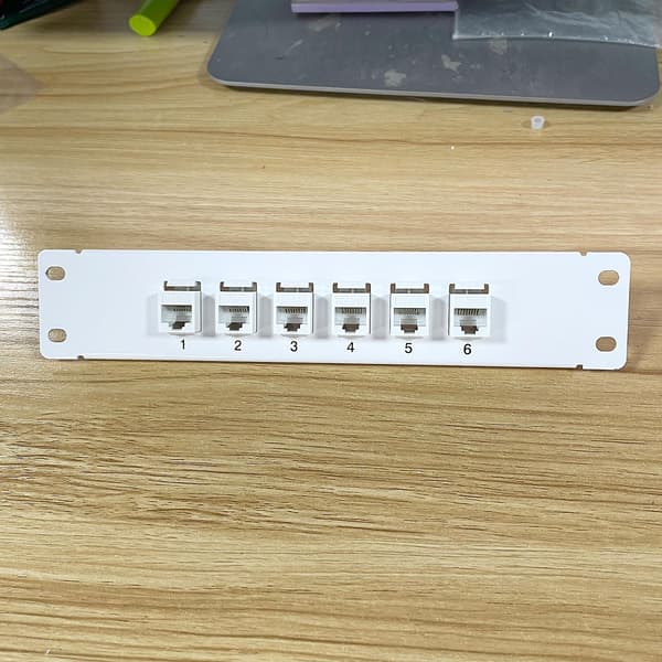 Ethernet Patch Panel Cat5e 6 Port RJ45 Vægmounted & Rackmonteret Keystone Jack Modul