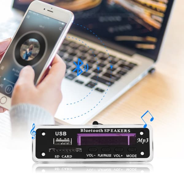 Trådløst Bluetooth MP3 WMA-dekoderkort med USB, SD, FM og håndfri opkald