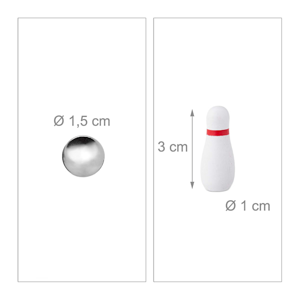 Miniatyr Bowlingspel i Trä för Bordsskiva, Set med 10 Käglor, Strategispel för Vuxna och Barn