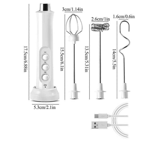 USB-laddning av 3-hastighets multifunktionell bubblare i rostfritt stål