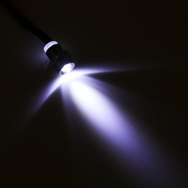 4 stk. 8 mm indikatorlys LED-signallys paneladvarselslys LED-pære til båd bil pilotlampe DC 12V (hvid)
