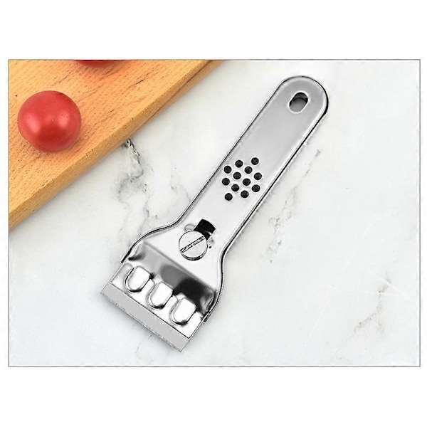 Rustfrit stål glaskeramisk pladeskraber induktionsglaspladeskraber glaskeramisk skraber malingskraber skraberplade 13,5*4,6 cm