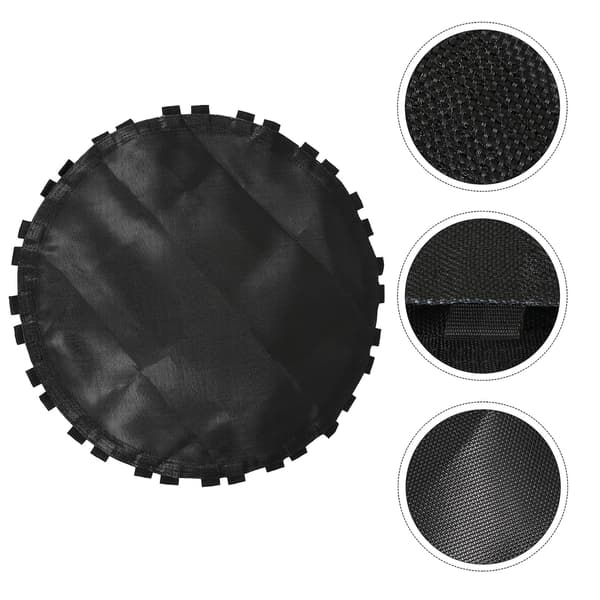 1 stk Svart Trampoline Hoppmatte Erstatning Rund Trampoline Matte med Kroker