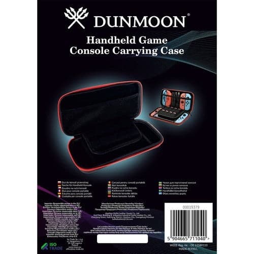 Console Case Hard EVA with Game Cartridge Compartment 10 pcs Black/Red