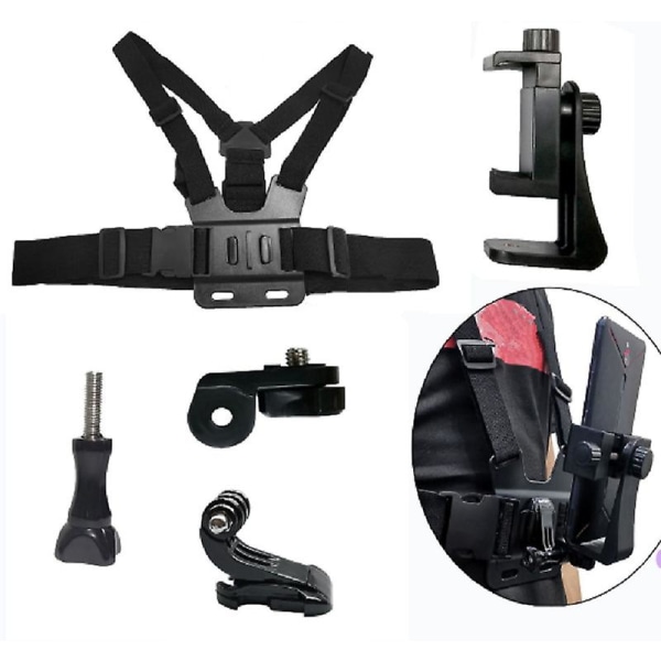 Mobiltelefon Bröstfäste Sele Remshållare,smartphone Bröstfäste Fasta axelremmar, universal Action Kamera / Mobiltelefon / Cykling