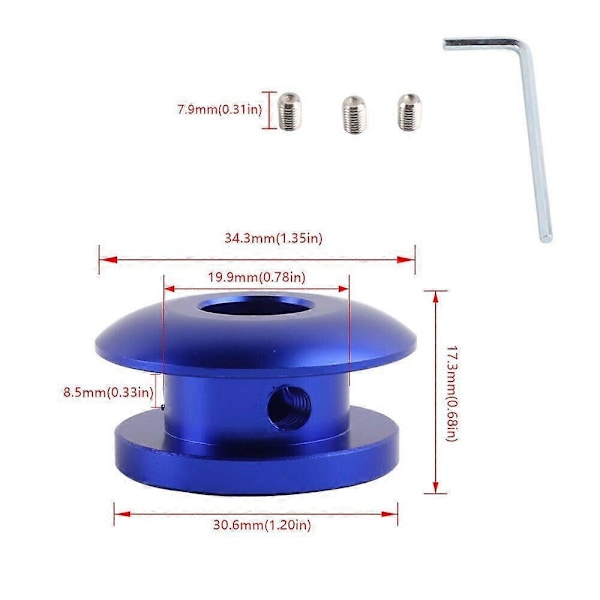 Girskiftknott Boot Retainer Adapter, Aluminiumlegering Girskiftknott Retainer Mutter Adapter, Bil Girskiftknott Boot Retainer Mutter Adapter (Blå)