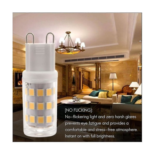 6st G9 LED-lampor,3w halogenlampor,g9-sockel Energisparande LED-lampa,naturvit,360lm,ac 220-240