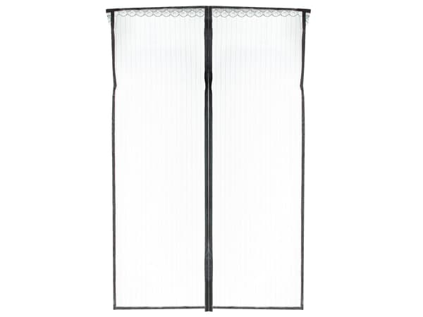 Magnetisk insektsskærm til dør 110x220 cm sort polyester med stifter
