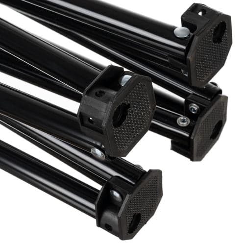 Campingmøbelsæt foldbart bord + 2 campingstole sort 100 kg 600D Oxford