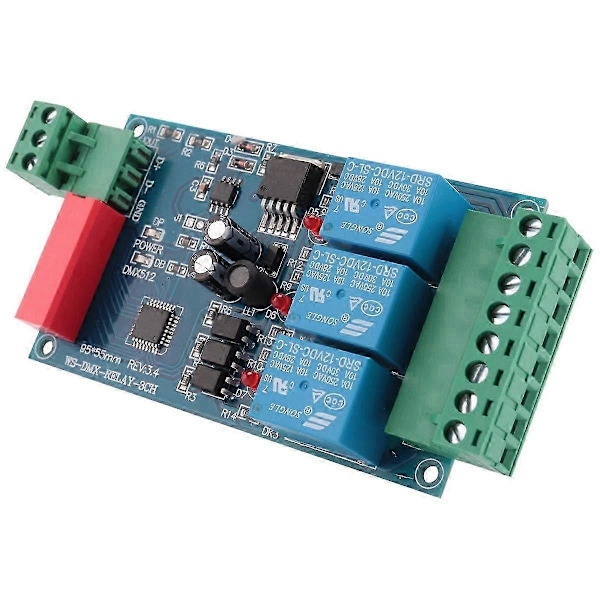 3CH DMX 512 RELÉUTGANG, LED Dmx512 Kontrollerkort, LED DMX512 Dekoder, Relé