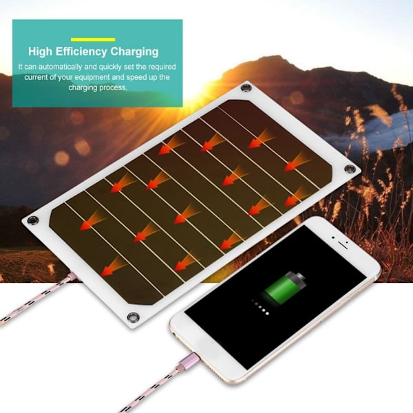 Waterproof Solar Panel Charger - Portable 10W with 5V USB Output