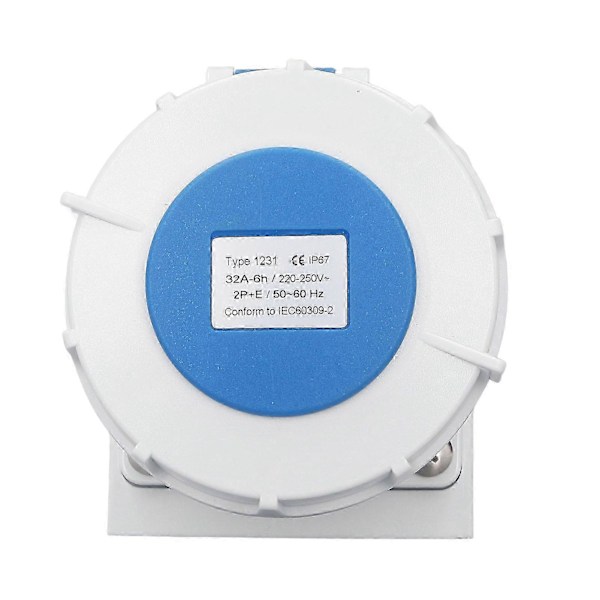 Industriellt Kontaktdon Uttag 32A 2P+E Ytmonterat IP67 Vattentätt Uttag Industriellt Kontaktdon 220 - JV