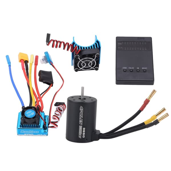 3650 3600KV Børsteløs Motor ESC Combo til 1/10 1/8 RC Bil