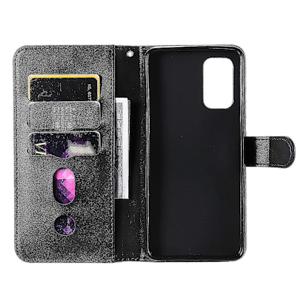 Wallet Case til Samsung Galaxy A32 4g, Premium PU Læder Magnetisk Lukning Kort Slots Støtteben Lynlåslomme Blødt TPU Flip Cover - Sort
