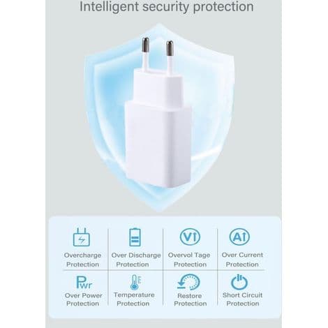 2-pack USB-laddare 5V/1A USB-kontaktadapter för mobiltelefon, e-läsare, hörlurar, mobiltelefon, smartklocka