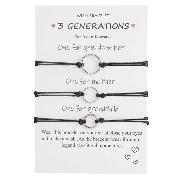 Generationsarmband - Mamma Mormor Dotter - 3 Generationer