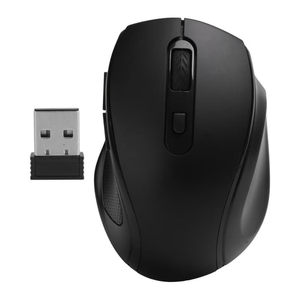 Ergonomic 2.4Ghz Wireless Mouse for Office and Gaming - Black