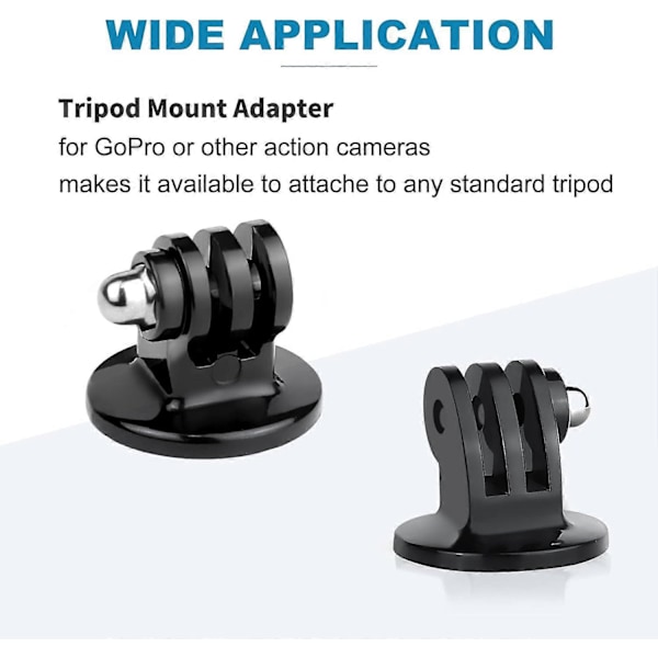 Stativfäste Adapter med Tumskruvar Kompatibel med GoPro Hero 12 11 10 9 8 7 6 5 4 3 3+ 2 1 Session Fusion MAX DJI Osmo Action Camera