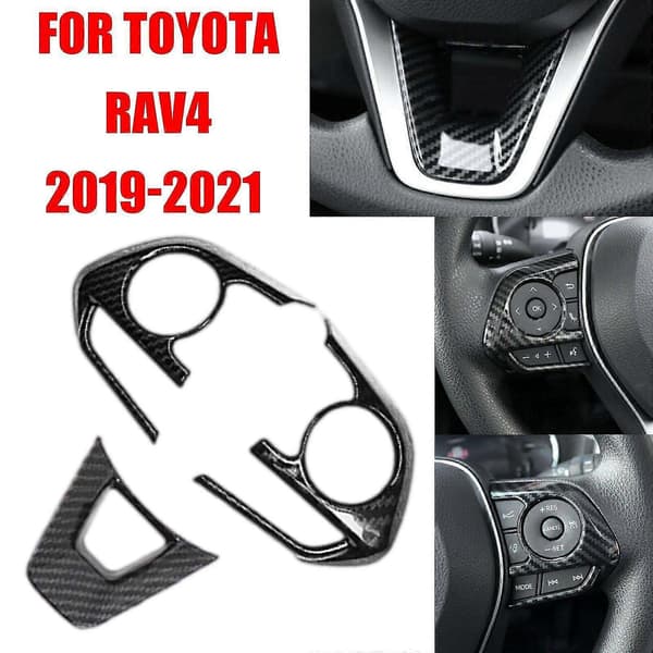 Fit Til 2019-21 Toyota Rav4 Kulfiber Stil Ratfælg Dækslet Trim Ft