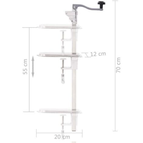 Boksåpner Sølv 70 cm Aluminium og Rustfritt Stål vidaXL