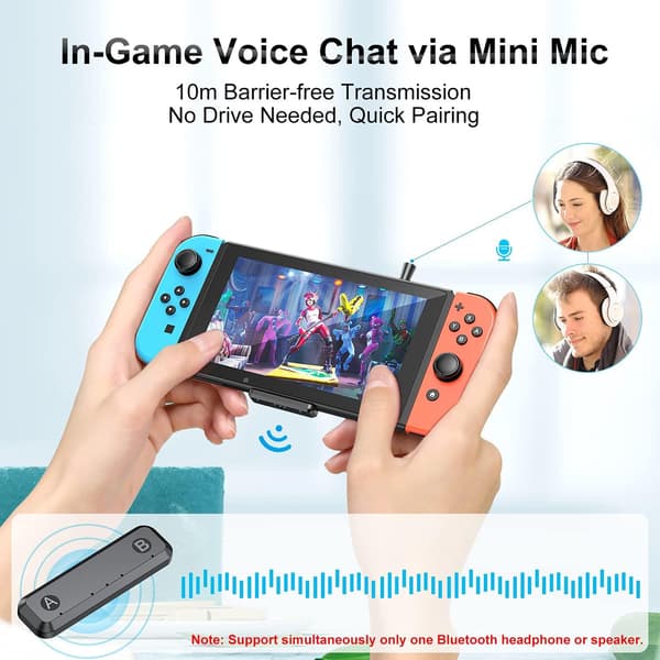 Bluetooth-adapter Kompatibel med Nintendo Switch/lite BT 5.0