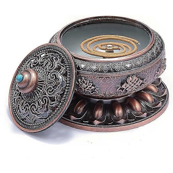 Røgelsespindholder Tibetansk Lotus Kobberlegering (Pind/Kegle/Spiral Røgelse)