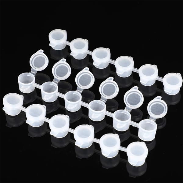 50-pack Empty Paint Cups, Clear Paint Storage Containers, Mini Paint Cups, Total 300 Jars, 3ml/0.1oz