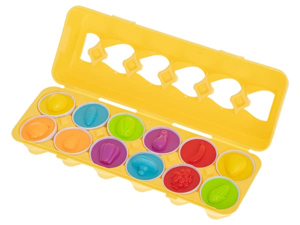Matching Egg Puzzle Plastic 12-pack - Shapes and Colors