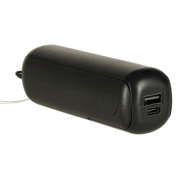 Mini USB-blæser 2-i-1 hånd/skrivebord 1200mAh USB-C sort