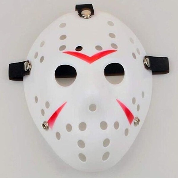 Halloween-masker, Maskerademaske, Jason Vs Fredag den 13. Cosplay-kostyme, Melkehvit