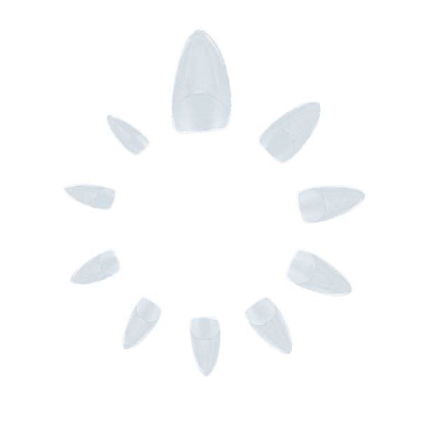 500pcs Nail Tips Short Stiletto Clear False Nails Acrylic Tips