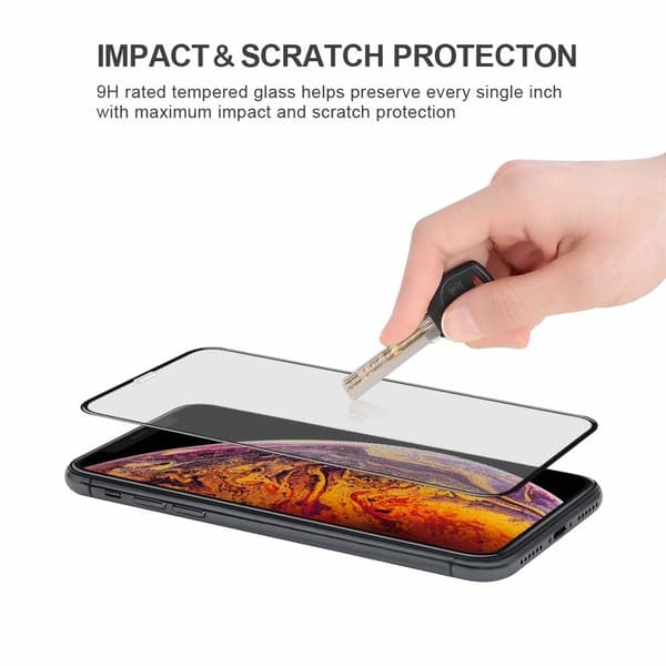 3X Tempered Glass Screen Protector iPhone 11 Pro / X / Xs 5D Full Fit