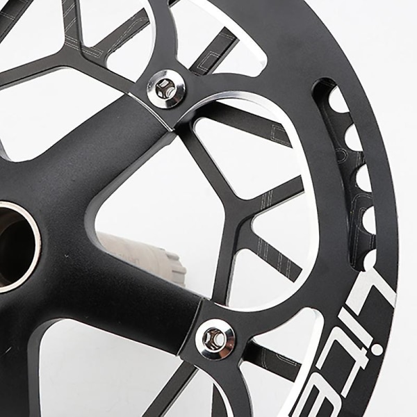 Vikbar cykelkedjehjulsskydd 52T Cykelkedjehjulsskydd CNC 130BCD Skyddsplatta Vevarm Kedjehjulsskydd Svart