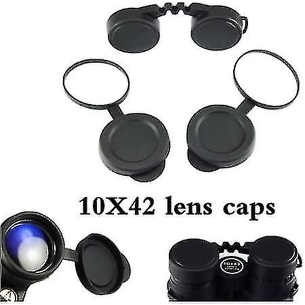 10x42 gummilinsskydd för kikare + regnskydd, objektiva optikskydd