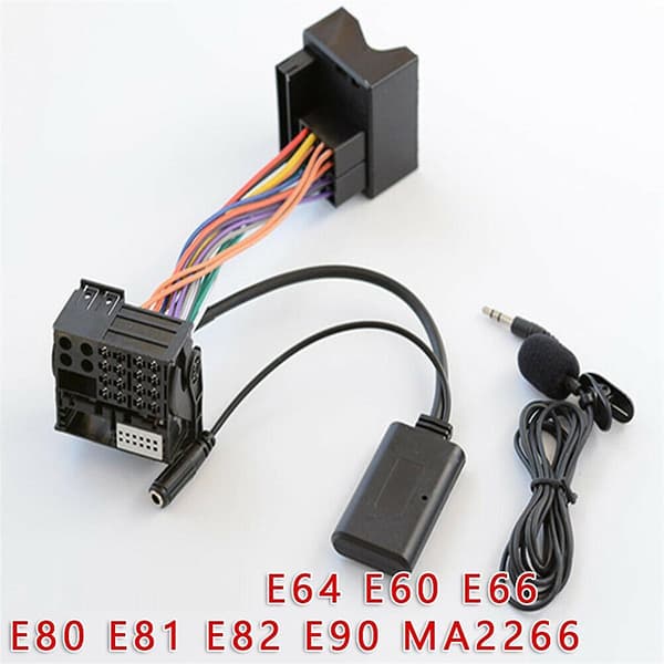 Bluetooth 5.0 Musikk Audioadapter MIC for E64 E60 E66 E80 E81 E82 E90 MA2266 Bil Audio Tilbehør for Bilstereo