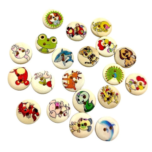 100 Pieces Button 15mm Garment Supplies Animal-pattern Sewing