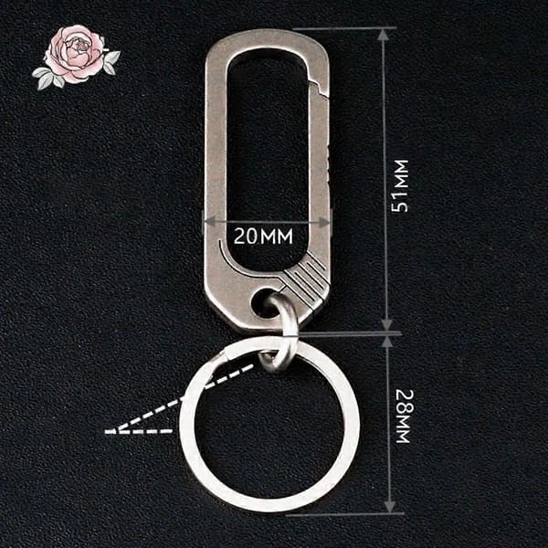 Titanium Spænde Nøglering Titanium Legering Kreativ Simpelhed Spænder Campingtilbehør Udendørs Poc