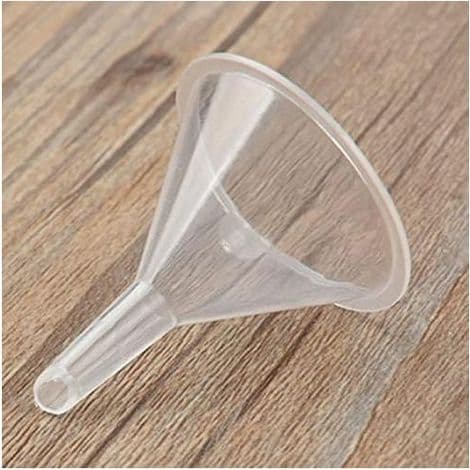 Liten Mini Klar Plasttratt för Parfymflaskor, Oljor och Prover -