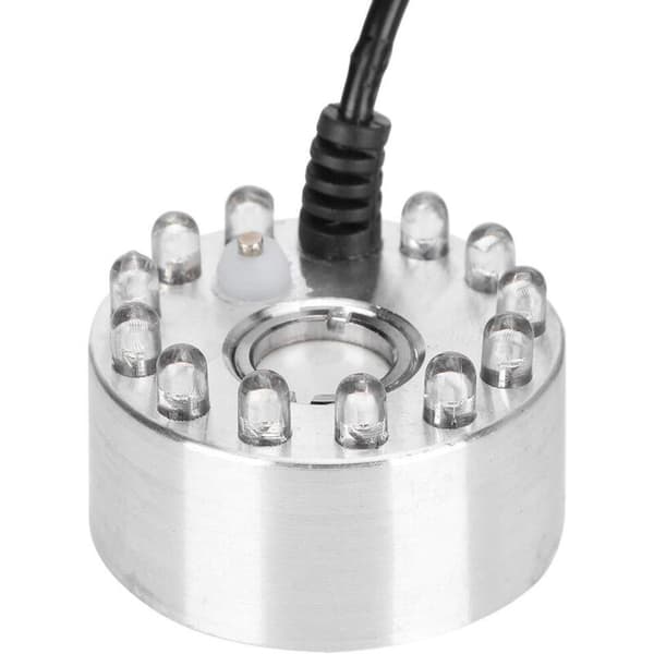Tåkesprøyte, Mini Vannfontene Ornament, Tåkemaker, Atomizer med 12 Lys, Landskapsdekorasjon (EU-plugg)