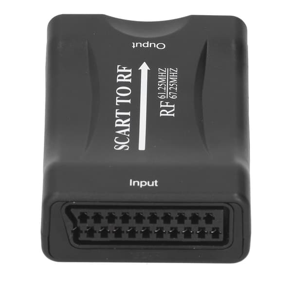 RF 67.25Mhz/61.25Mhz Utgangskonverterer: SCART til RF Videoadapter for TV-boks