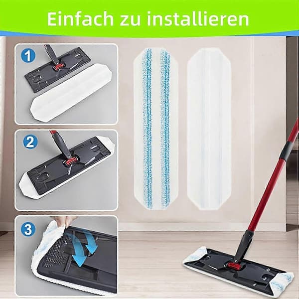 4-pack Mikrofibermoppdynor för H2Pro, Vileda OCedar, Tvättbara för Hårda Golv