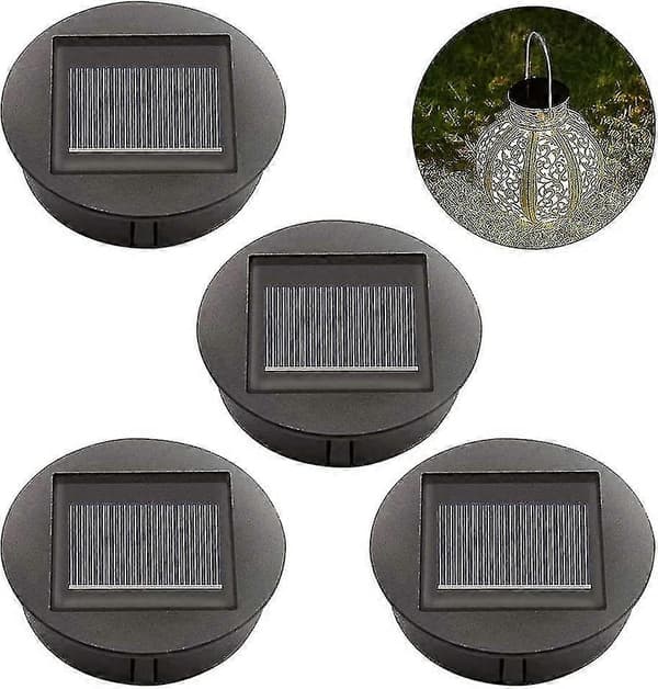 4-pack Solcellslampor Ersättning med LED-lampor, Solcellstaklampa Ersättning, LED Solpanel Sha