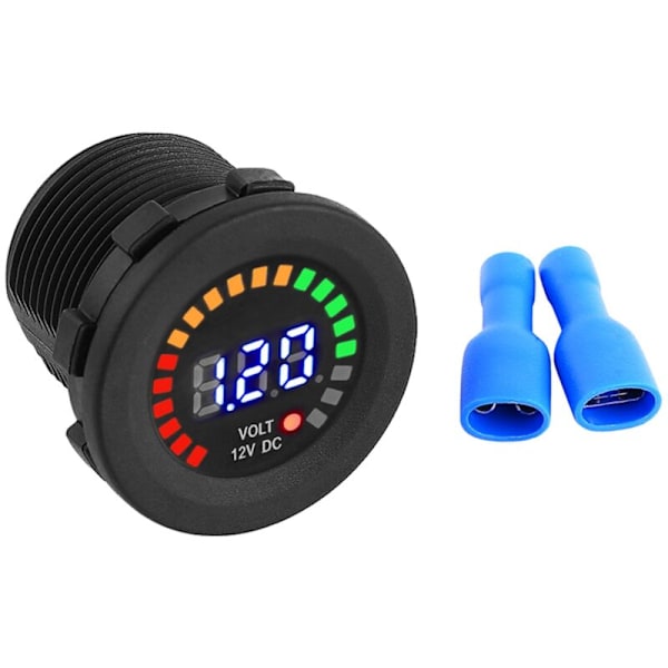 12 Volt Motorcykel Voltmeter, Digital Voltmeter Måler til 12V Køretøjer