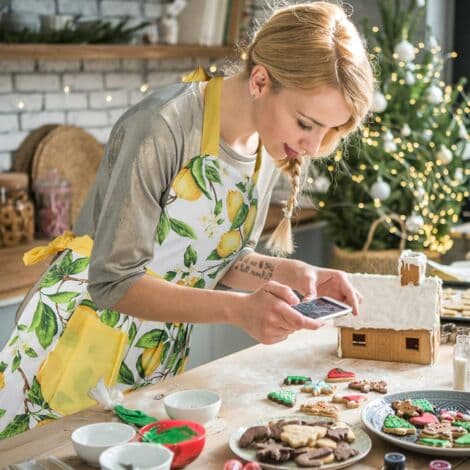 Kjøkkenforkle i bomull med sitronmønster, matlagingsforklær for kvinner og menn