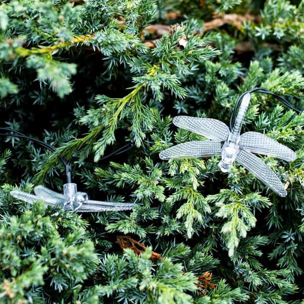 Solar-powered light string dragonflies 30 LED warm white 6.5 m IP65