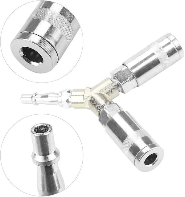 1/4\" Bsp Y-liitin 3-tie Pikaliitin Ilmapumpun kompressorille