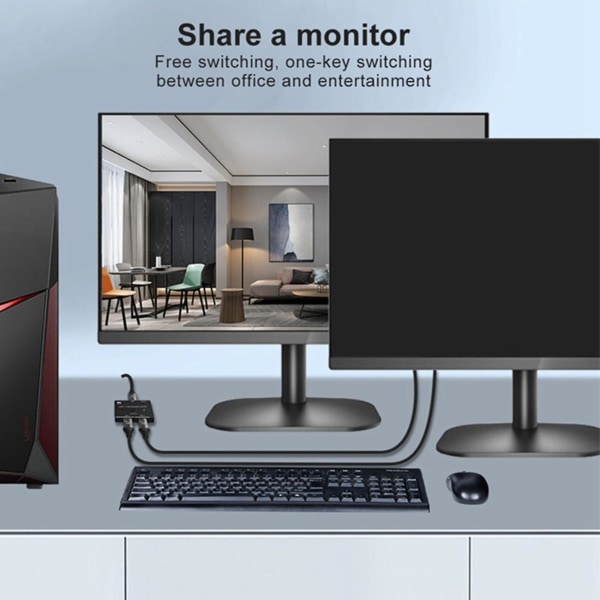 Displayport 1.4 Tosidig Switch Splitter 8k@60hz Tosidig Overføring Dp Splitter Konverter