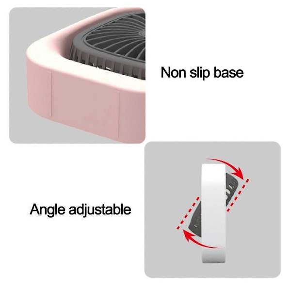 Kädessä pidettävä minituuletin, pieni kannettava tuuletin jalustalla, USB ladattava ripsituuletin - VÄRI: style813